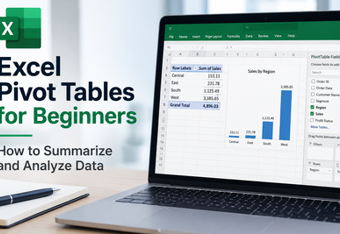 Excel PivotTables for beginners for summarizing and analyzing data
