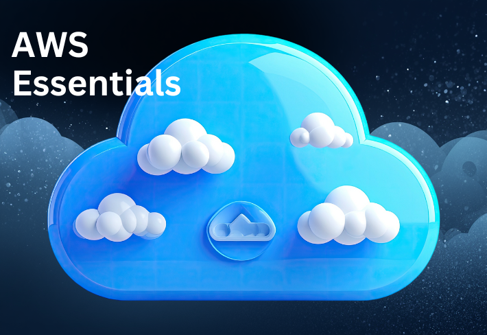 Cloud computing fundamentals with AWS infrastructure and services concept representing beginner cloud training program